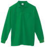 鹿の子長袖ポロシャツのカラー025（グリーン）